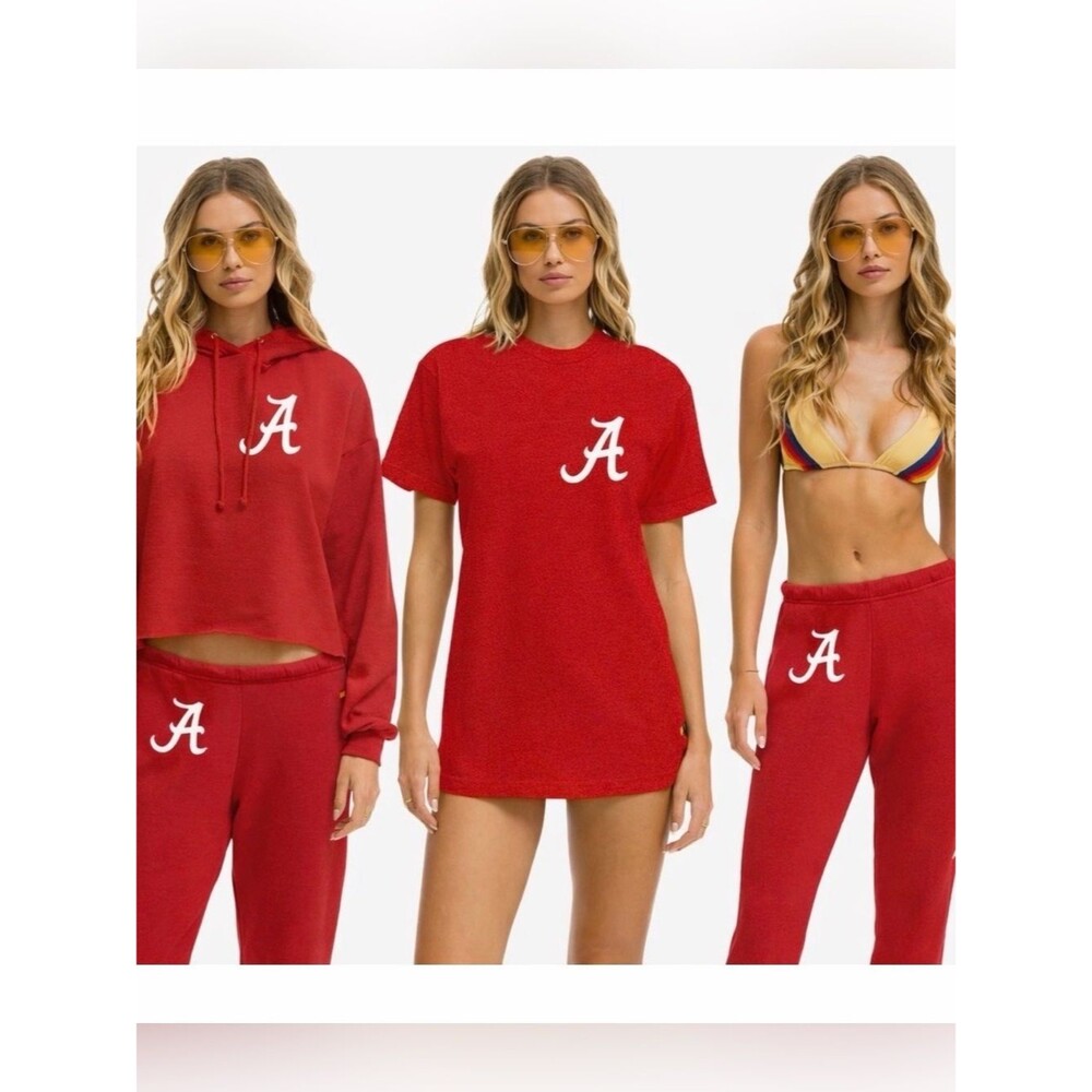 Aviator Nation UNIVERSITY OF ALABAMA BOLT CREW SET- CRIMSON